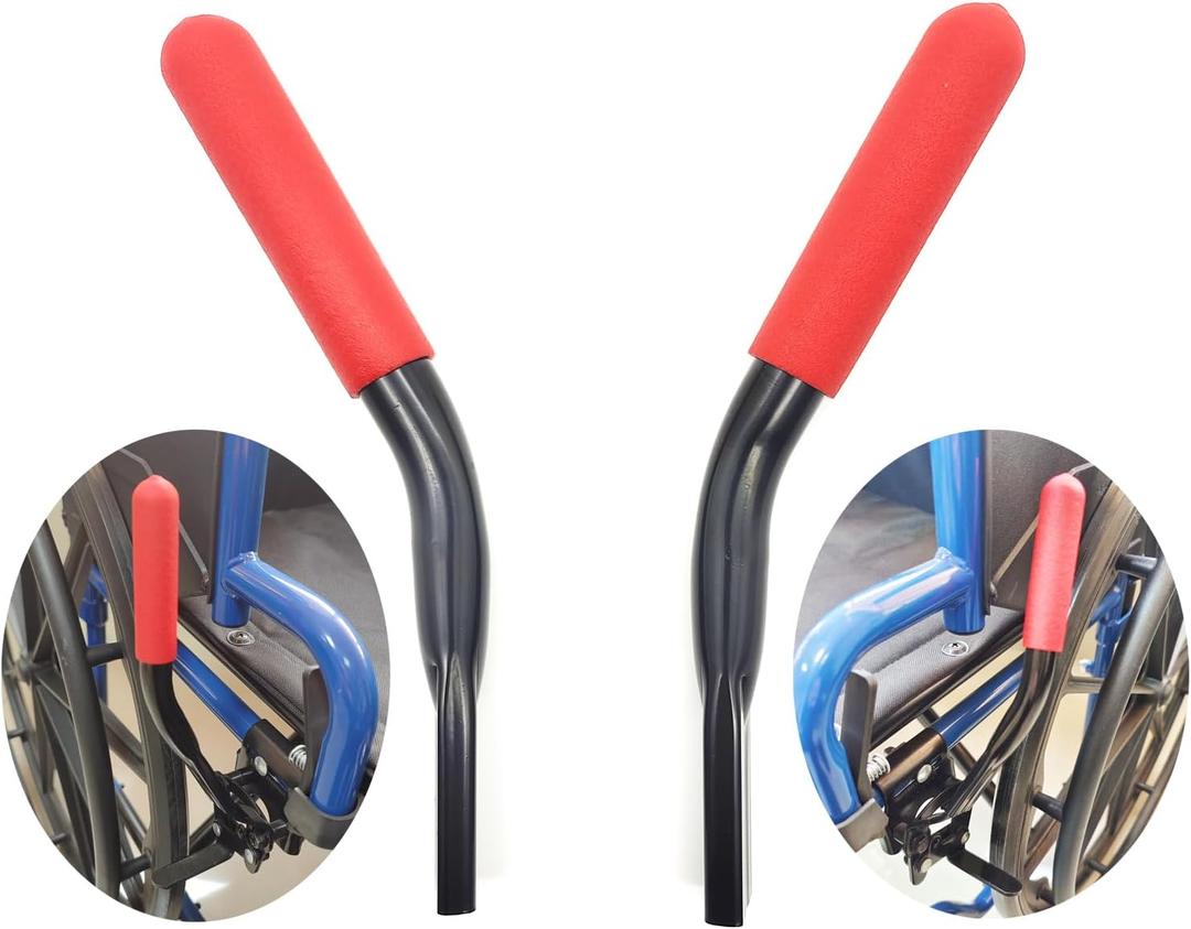 7.4Wheelchair Brake Handle Extensions, Bending Wheel Lock Extensions for Wheelchair,Transport Chair,Heavy Wheelchair,Reclining Wheelchair,Maintain the Original Width of the Wheelchair(1Pair,Black)