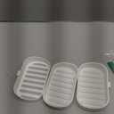 TAILI Shower Soap Holder Soap Dish, Suction Cup Soap Holder for Shower Wall, Bathroom Accessories, Removable Strong Hold, Drill Free,2 Tier Round, Ivory