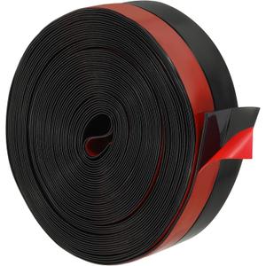 PATIKIL Silicone Seal Strip, 33 ft x 1-3/8" Width Self Adhesive Door Draft Stopper Weather Stripping Tape for Gap, Door Under Bottom, Sliding Door, Shower Glass Gaps, Black