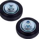 Griddle Wheels for Blackstone 22" 28" and 36" Griddles, 2PCS Griddle Wheel Replacement Parts for Blackstone Griddle Accessories, Black Rubber Fixed Wheel, 4 Inch
