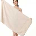 REDKISS Towels 2 Pack Luxury Extra Large Bath Towels Set 30 x 58 Inches 100% Cotton, Ultra Soft Highly Absorbent & Quick Dry Towels for Bathroom, Gym, Hotel, Spa, Sand Beige
