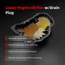 Oil Pan w/Drain Plug, Engine Oil Pan for Nissan Rogue 2021-2024, L3 1.5L, 11110-6RC0B, 111106RC0B, 11110-6RC1B, 111106RC1B, 11110 6RC1B