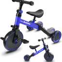 Elantrip 5 in 1 Balance Bike for 1 to 3 Years Old Kids,Toddler Tricycle Kids Trikes Tricycle, Best Toys for Boy & Girl, Balance Training,Adjustable Seat and Removable Pedal (Tricycle, Blue)