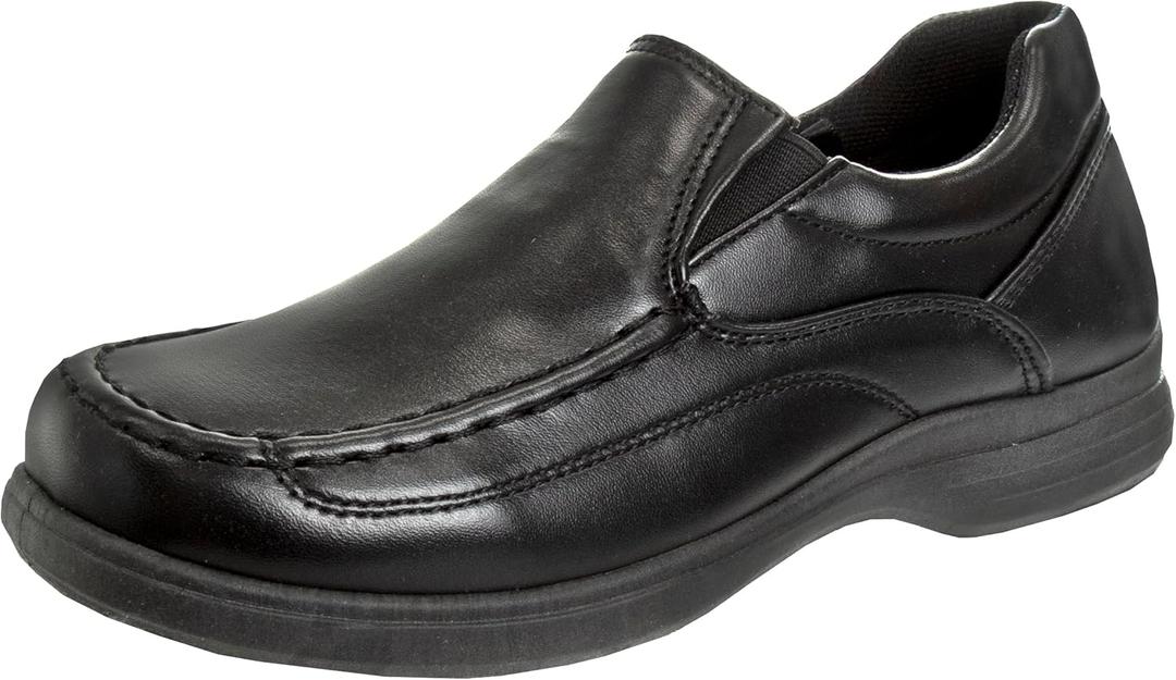French Toast Boys Shoes - Kids Oxford School Uniform Loafer Church Dress Shoes Slip-On Faux-Leather (Toddler-Big Kid) (Black)1