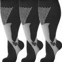 HYRIXDIRECT Compression Socks for Women Wide Calf 20-30 mmHg Plus Size Compression Stockings Knee High Socks for Men