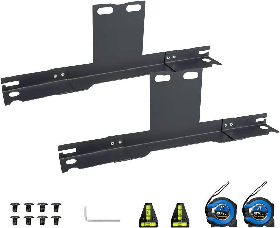 Wheel Alignment Tool with 2 Imperial Tape Measure, No Caliper Removal Needed, Heavy-Duty Stainless Steel Toe Alignment Plates for Most Cars, Trucks and SUVs