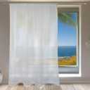 Custom-Made] One-Way See Through Privacy Lace Curtain ], , 1 Panel, Fire Retardant, UV Blocking, Thermal Insulated, White Semi Sheer for Living Room/Bedroom