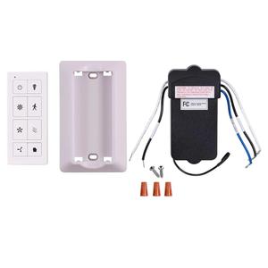 Prominence Home Universal Ceiling Fan Remote Control Kit with Receiver, Wall Dock and Batteries, For Downrod Ceiling Fans ONLY - 51433-01 - White