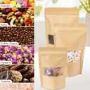 2 x Kraft Paper Stand Up Pouches - 200 Packs, 3.5x5.5 Inches, Food Storage, Christmas