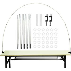 Borosino 13ft White Table Balloon Arch Kit, Adjustable Balloon Arch Stand For Graduation Wedding Birthday Baby Shower Party Decorations (White)