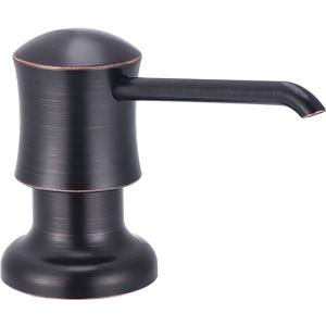 SAMODRA Sink Soap Dispenser for Kitchen Oil Rubbed Bronze Dish Lotion Dispenser 12 OZ Bottle Built in Design Refill from The Top