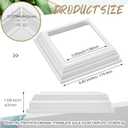 Thyle 2 Pcs True 5x5 Inches Vinyl Post Skirt Post Base Cover Column Wraps for Porch Deck Base Vinyl Sleeve White Trim for Hand and Stair Rails