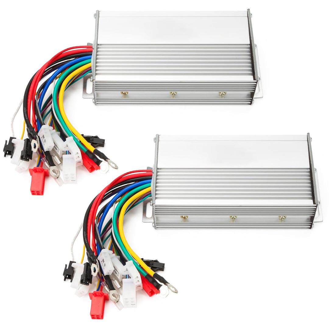 Dual Mode 12-Tube 48V 60V 64V 72V 1000W 1500W Brushless Motor Speed Controller DC Universal Replacement for High Power E-Bike Scooter (Silver)