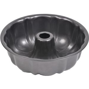 Cake Pan, 12 Cup Premium Fluted Cake Pan for baking, 10In Non-Stick Cake Pan, Heavy Duty Carbon Steel Tube Pan Baking Mold (Black)