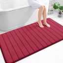 OLANLY Memory Foam Large Bath Mat 59x34, Super Soft Absorbent Bathroom Rugs