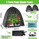 2 Pack Plant Shade Tent, Plant Shades for Outdoor Plants, UV Resisitant 50% Sunblock Shade for Plants Sun Protection, Plant Shade Cover for Flower Potted Plants (28x28x33Inch)