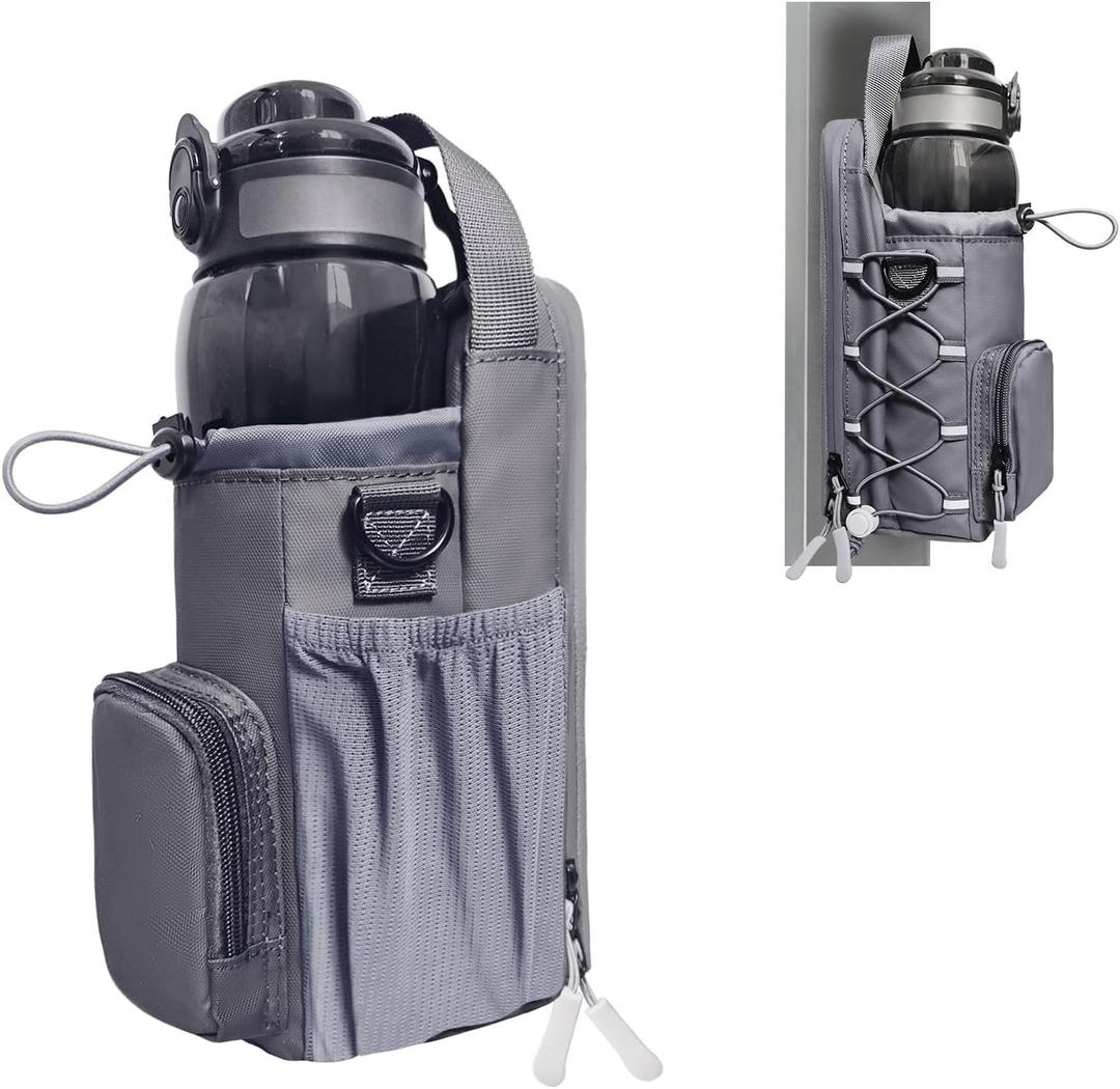 Magnetic Gym Bag for Men and Women, Magnetic Water Bottle Holder for Gym, Small Gym Bag, Gym Gifts for Women and Men (Gray, <40 OZ)