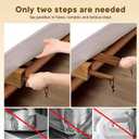 Acacia Wood Mattress Lifter Tool for Changing Sheets, Easy Lever-Action Lift & Comfort Grip, Sturdy Wooden Design for Seniors, Caregivers, Housekeepers, Daily Bed Making & Sheet Tucking