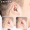 Tubeless Covert Security FBI Police 3.5mm /1 Pin Listen Only Earpiece Headset for Remote Speaker Mic Motorola Kenwood Two Way Radio (22" Cable Brown)