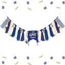 Mr Onederful Birthday Decorations Mr Onederful High Chair Banner for Boys Blue Gold 1st Birthday High Chair Banner Onederful First Bday Party Supplies for One Year Boy