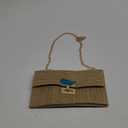 SWEETV Straw Purse Woven Beach Bag Summer Straw Clutch Purse Boho Crossbody Bags for Women Small Raffia Shoulder Bag (Khaki)