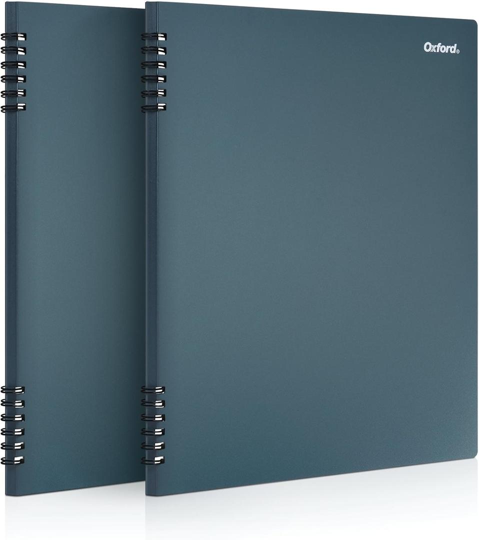 Oxford Stone Paper Notebook, School Notebooks, Journal for Writing, 81/2" x 11", Blue Cover, 60 Sheets, 2 Pack (161646)