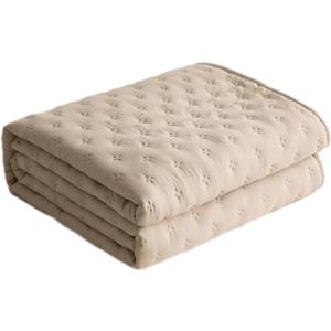 Thin Summer Cooling Blanket for All Season Ice Cooler Throw Blanket with Double Ice Cold Tech Silk Smooth Blankets Comfortable Soft Cooling Blankets Breathable Bedding Quilt Perfect for Home Bed Sofa (A-khaki)