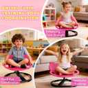 Spinning Chair for Autistic Kids,Sensory Toys for Kids with Autism,Training Body Coordination and Balance,Upgraded Owl Swivel Shape Sit and Spin Sensory Toys Indoor Outdoor,Friendly for 3+ (Pink)