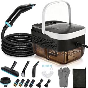 BEAMNOVA Handheld Steam Cleaner, Car Steamer for Auto Detailing, High-Pressure Multi-Purpose Steam Cleaning Machine, 42 oz, for Car Interior, Kitchen, Bathroom, Grout & Tile, Floors, White