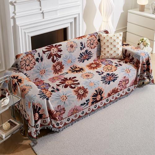 AIVIA Couch Cover Sheet Blanket, Oversized Covers for 3-4 Cushion High Backrest Sofa, Extra Large Furniture Decoration Slipcovers, L Shape U-Shaped Sectional Protector for Cats Dogs Washable