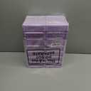 Thyle 2 Pcs Plastic Drawers Organizer Mini Organizer Stackable Plastic Clear Drawer Storage Box Containers Storage Units for Desktop Classroom Craft 6.7 x 4.9 x 13.4 inches(Purple)