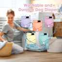 5 Pack Washable Female Dog Diapers,Reusable Diaper for Doggie,Highly Absorbent Dog Diaper,Adjustable Leakproof Puppy Diapers Skirt for Heat,Incontinence,Period Doggy Nappies M