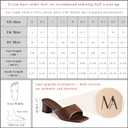 MIRAAZZURRA Heel Mules for Woman Square Open Toe Chunky Block Short Low Heel Slip on Heeled Sandals Casual Comfort Party Shoes (Brown,Size 6)