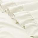 KKJIAF Ruffle Pillow Cases Standard Size Set of 2, Ruffled Pillow Covers with Envelope Closure, Wrinkle Resistant Ruffled Pillow Shams 20" x 26", Beige