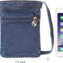 2 x AOCINA Small Denim Purse Blue Jean Purse Shoulder Bag Denim Crossbody Bags for Women