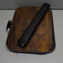 Kitstorack TV Tray Table, Adjustable Height & Flip-Top & Rounded Metal Corners, Snack Table for Couch, Sofa, Bed, Chair, Living Room, C Shaped End Side Table for Eating, Dinner or Laptop, Small Spaces (Brown)