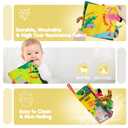 Beiens Soft Toys Baby Cloth Books, Touch and Feel Crinkle Books for Babies, Infants & Toddler, Early Development Interactive Car Toys & Stroller Toys for Boys & Girls (Rainforest Tails-1 Book)
