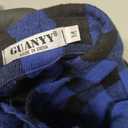 GUANYY Womens Plaid Shirts Button Down Flannel Shirts Long Sleeve Lightweight Shackets Business Casual Blouse (Blue, M)