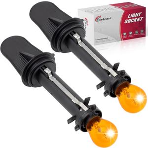 Turn Signal Indicator Light Socket with Lamp Bulb Fit for Mazda 6 2002-2008 Replace OE GJ6A510H8 2PCS Black