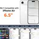 Designed for iPhone Air Case Rectangle, Works with Magnetic Wireless Charging, Full Lens Protection, Flexible TPU Electroplated Edge for Women Men Phone Case for iPhone Air White (Air 6.5inch)