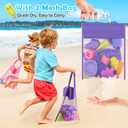 Dreamon Collapsible Beach Toys Set for Kids 3-10, Collapsible SandBucket with Beach Molds and Mesh Bag, 2 Pack Shovels Set Ice Cream Sand Toys for Beach, Sandbox Travel Toys for Kids Toddlers Girls
