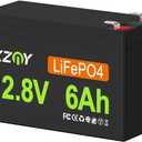 12V 6Ah Lithium Battery, 4000+ Cycles 12V LiFePO4 Battery Built-in 10A BMS, 12 Volt 6Ah Deep Cycle Battery Great for Lighting Supply, Solar System, Ride on Toys, Fish Finders, Ups Backup