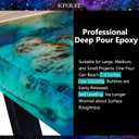 KISREL Deep Pour Epoxy Resin, 96OZ Resin Epoxy Kit (2:1) for 2-4 Inch Pour DepthsBubble Free, Low Odour, Crystal Clear Casting Resin for Bar Tops, Table Tops, River Tables, Wood Fillers, Crafts