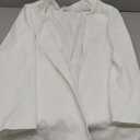 Cicy Bell Womens Casual Business Blazer Long Sleeve Open Front Notch Jacket (White, XL)