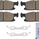 HUSCH D2180 Front Ceramic Brake Pads Kit Fit For Ford Edge 2019-2023, For Lincoln Nautilus 2019-2020