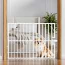 10-Second Quick Install Pressure Mounted Dog Gate for Pets and Kids,Adjustable 29'' to 43'' Wide Metal Pet Gate for Doorways Stairs,No Drilling,Expandable,36'' Tall Indoor Portable Safety Baby Gate