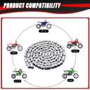 KAMIER 420 Drive Chain 102 Link with Chain Breaker for CRF50 XR50 KLX110 PW80 TTR90 RM60 50cc 70cc 90cc 110cc 125cc TaoTao Coolster Baja SSR Chinese Pit Dirt Bike 4 Wheeler ATV Go Kart Mini Bike Parts