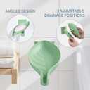 Leaf-Shaped Wall-Mounted Soap Holder with 3 Adjustable Drainage Positions & 180 Rotating Tray  Heavy-Duty Adhesive Backing, Space-Saving Soap Holder for Showers, Sinks, Green
