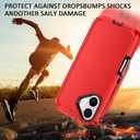 for iPhone 17 Case [Shockproof] [3-Layer] [Military-Grade] Full Body Protection Rugged Heavy Duty Cover Case for iPhone 17,Red/Black
