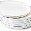 Sweese Dessert Plates, 7.8 Inch Porcelain Round Salad Plates Set of 6, Small Appetizer, Small Dish Set, Microwave & Dishwasher Safe, Scratch Resistant Slates set, White